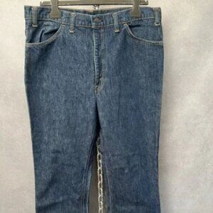 Vintage 70s/80s Levi's 684 Orange Tab Bellbottom Flare‎ Dark Denim Jeans 37x31